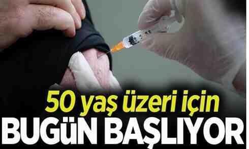 50 yaş üzeri için bugün başlıyor!