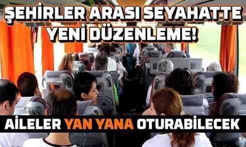 Şehirler arası seyahatte koltuk sınırı değişti