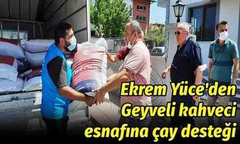 Yüce’den Geyveli kahveci esnaflarına çay desteği