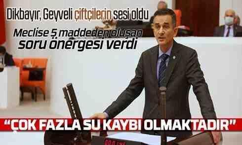 Dikbayır Geyveli çiftçilerin sorunlarını TBMM’ye taşıdı