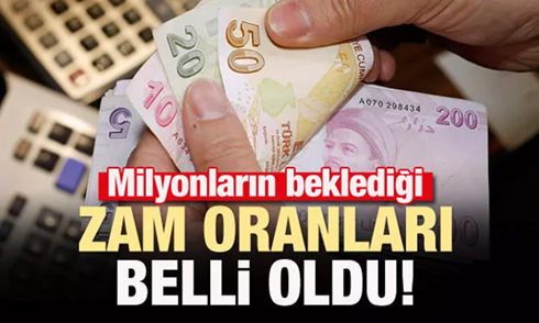 Emekli ve memurun temmuz zammı belli oldu
