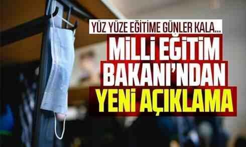 Yüz yüze eğitimle ilgili yeni açıklama