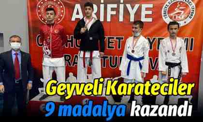 Geyveli Karateciler 9 madalya kazandı..