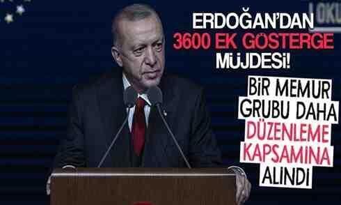 Erdoğan’dan öğretmenlere 3600 ek gösterge müjdesi