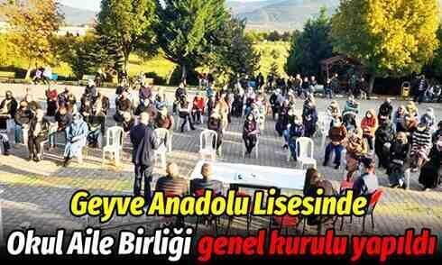 Geyve Anadolu Lisesinde Okul Aile Birliği genel kurulu yapıldı