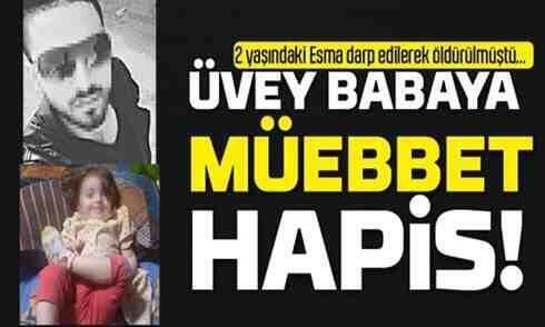 Geyveli minik Esma’nın ölümünde karar : MÜEBBET!