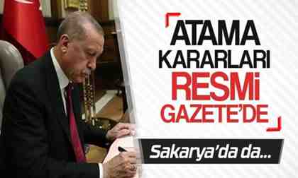 Atama kararları Resmi Gazete’de