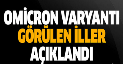 Omicron varyantı görülen iller açıklandı