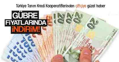 Gübre fiyatlarında indirim!