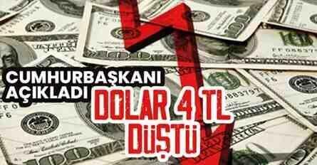 Erdoğan’ın o açıklaması sonrası dolar çakıldı!
