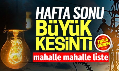Geyve’de hafta sonu elektrik kesintisi yaşanacak!