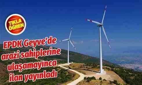 EPDK Geyve’de arazi sahiplerine ulaşamayınca ilan yayınladı