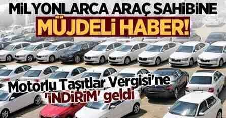 Milyonlarca araç sahibine müjdeli haber! MTV’ye indirim geldi