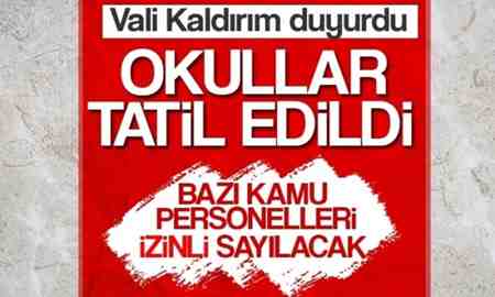 Vali Kaldırım duyurdu.. Sakarya’da eğitime 1 gün ara!