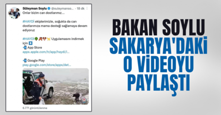 Bakan Soylu Sakarya’daki o videoyu paylaştı