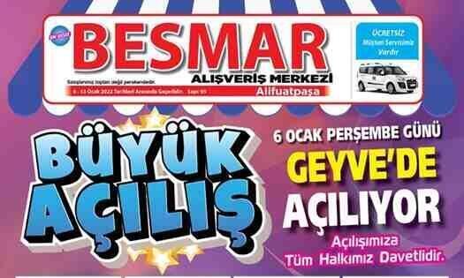 BESMAR Market Geyve Şubesi açılıyor