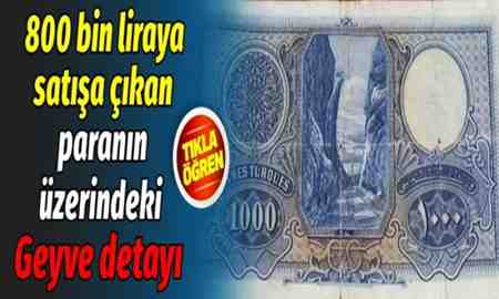 800 bin liraya satışa çıkan paranın üzerindeki Geyve detayı