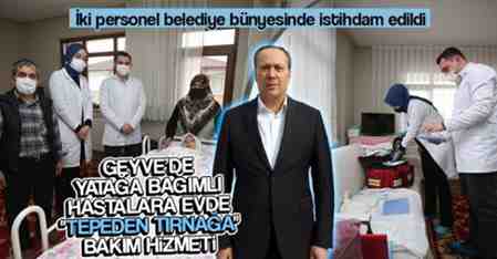Geyve’de yatağa bağımlı hastalara evde tepeden tırnağa hizmet