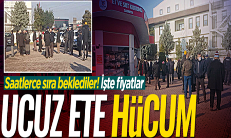 Et ve Süt Kurumu önünde ucuz et kuyruğu