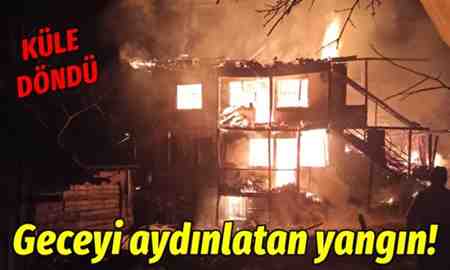 Geceyi aydınlatan yangın!