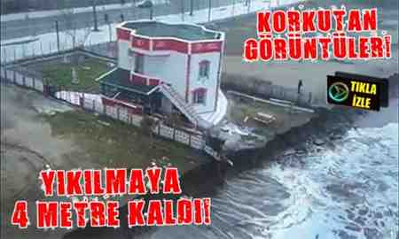 Yıkılmaya 4 metre kaldı