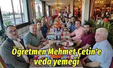 Öğretmen Mehmet Çetin emekli oldu