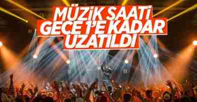 Canlı müzik saatlerinde yeni düzenleme