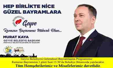 Geyve Belediye Başkanı Murat Kaya’dan bayram mesajı
