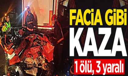 TEM’de feci kaza! 1 ölü 3 yaralı!