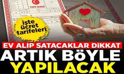 Tapu işlemlerinde yeni dönem!