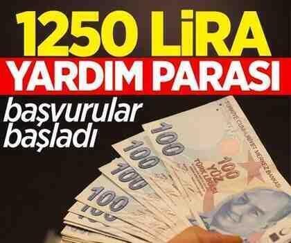 1250 lira yardım parası verilecek! Başvurular başladı…