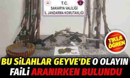 Geyve’de fail aranırken silah koleksiyonu bulundu!