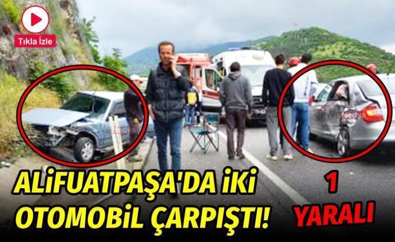 Alifuatpaşa’da iki otomobil çarpıştı! 1 yaralı