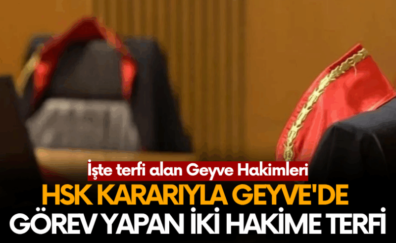 Geyve’de görevli hakimlere terfi sevinci
