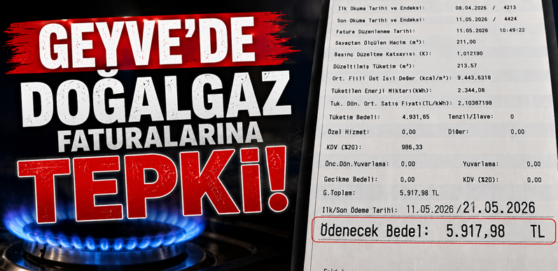 Geyve’de doğalgaz faturalarına tepki