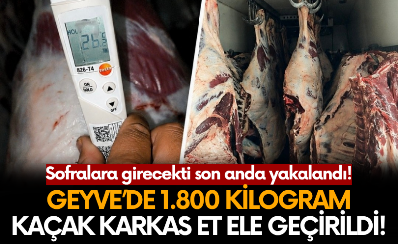 Geyve’de 1.800 kilogram kaçak karkas et ele geçirildi!