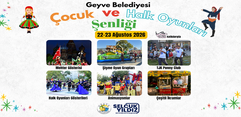 Geyve’de çocukların neşesi halk oyunlarının coşkusuyla buluşacak