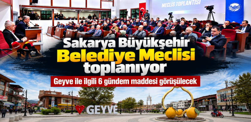 Büyükşehir Meclisi’nde Geyve gündemi! 6 madde karara bağlanacak