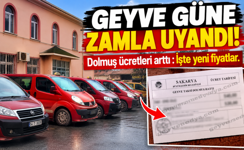 Geyve Güne Zamla Uyandı! Şehir İçi Ulaşım Ücretleri Arttı