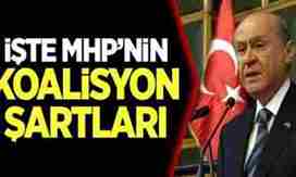 İşte MHP’nin koalisyon şartları