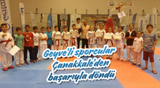 Geyve’li sporcular bu sefer Çanakkale’ de başarılı oldu.