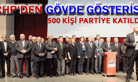 CHP’den Gövde Gösterisi..500 kişi Partiye Katıldı