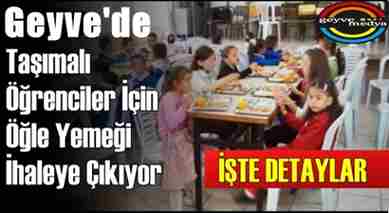 Taşımalı Öğrencilere Yemek İhalesi Yapılacak