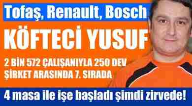 4 masa ile işe başladı şimdi zirvede!