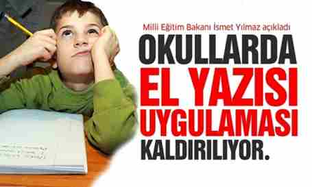 OKullarda El Yazısı Dönemi Sona Eriyor