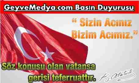 GeyveMedya.Com Basın Duyurusu! Hakkari Şehitlerimiz İçin