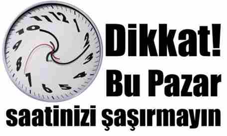 Saatlerinizi Geri Almayı Unutmayın